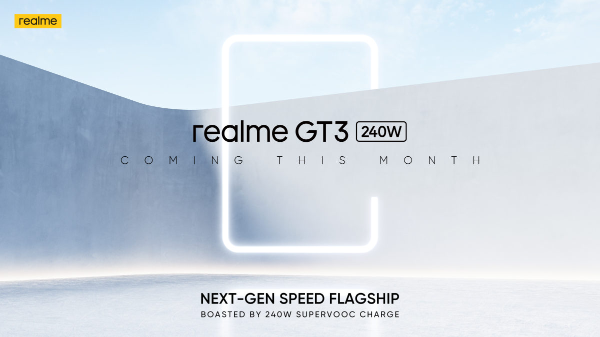 Realme GT 3 teaser image with 