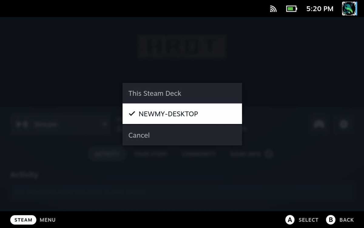 Remote streaming on Steam Deck