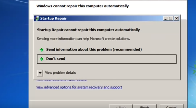 Reparación de Windows