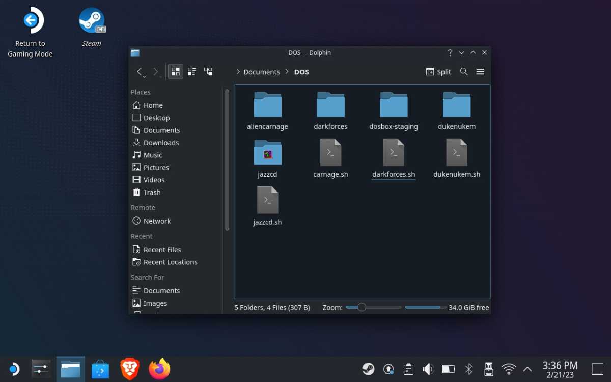 Steam Deck DOS folder