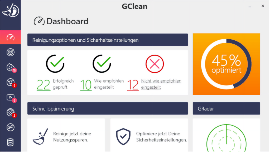 Image: Gclean im Test â Google-Datensammelwut Einhalt gebieten