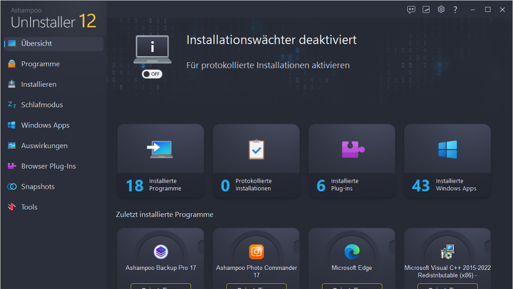 Image: Ashampoo Uninstaller im Test â Programme grÃ¼ndlich entfernen