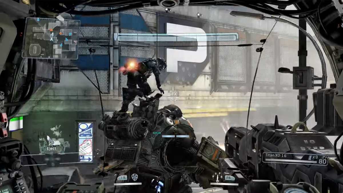 pilot rides enemy titan in titanfall