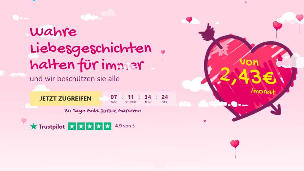 Image: Die besten VPN-Angebote zum Valentinstag