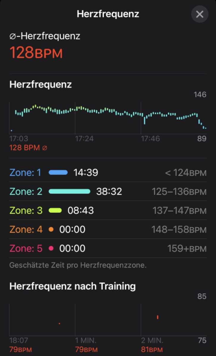 Apple Watch Health App Ruderanalyse