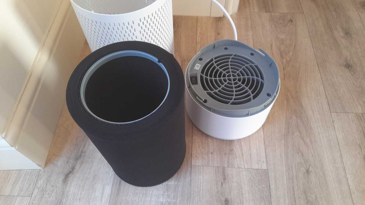 A view of the Beko Air Purifier ATP5100I filter and fan