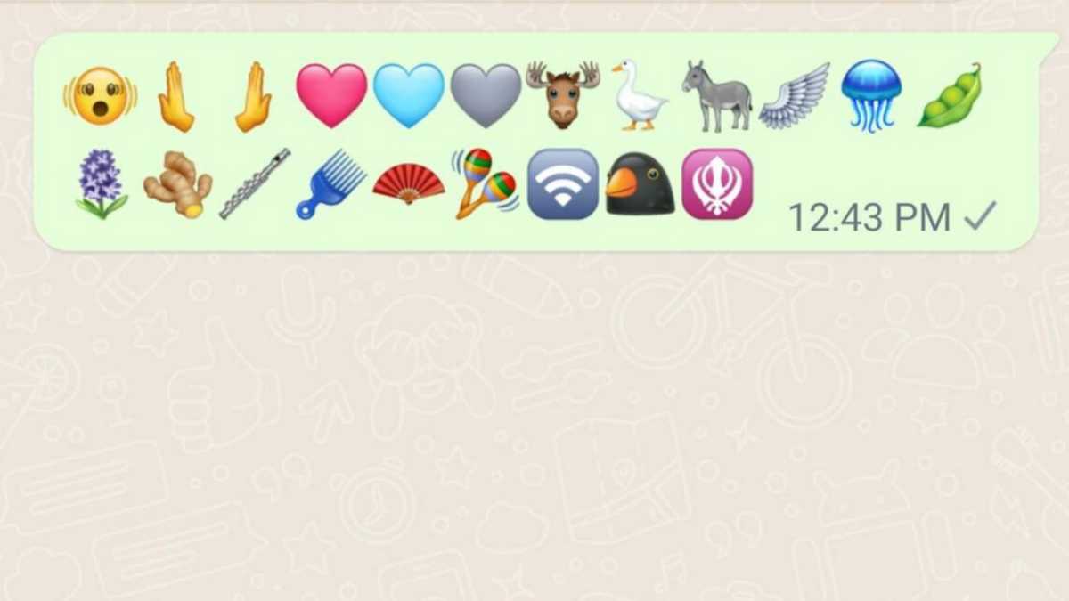 Whatsapp: 21 new emojis from Unicode 15.0