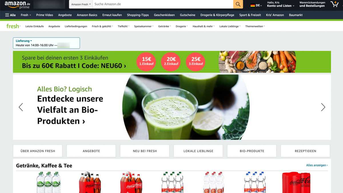 Amazon Fresh Startseite