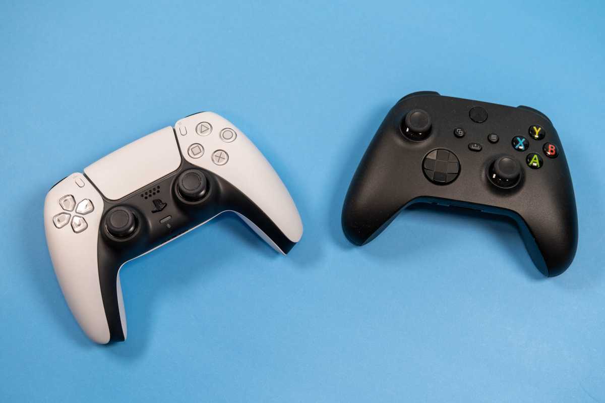 Sony DualSense Wireless Controller and Xbox Wireless Controller