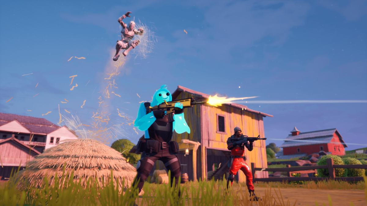 Fortnite screenshot: hay stack sneaky