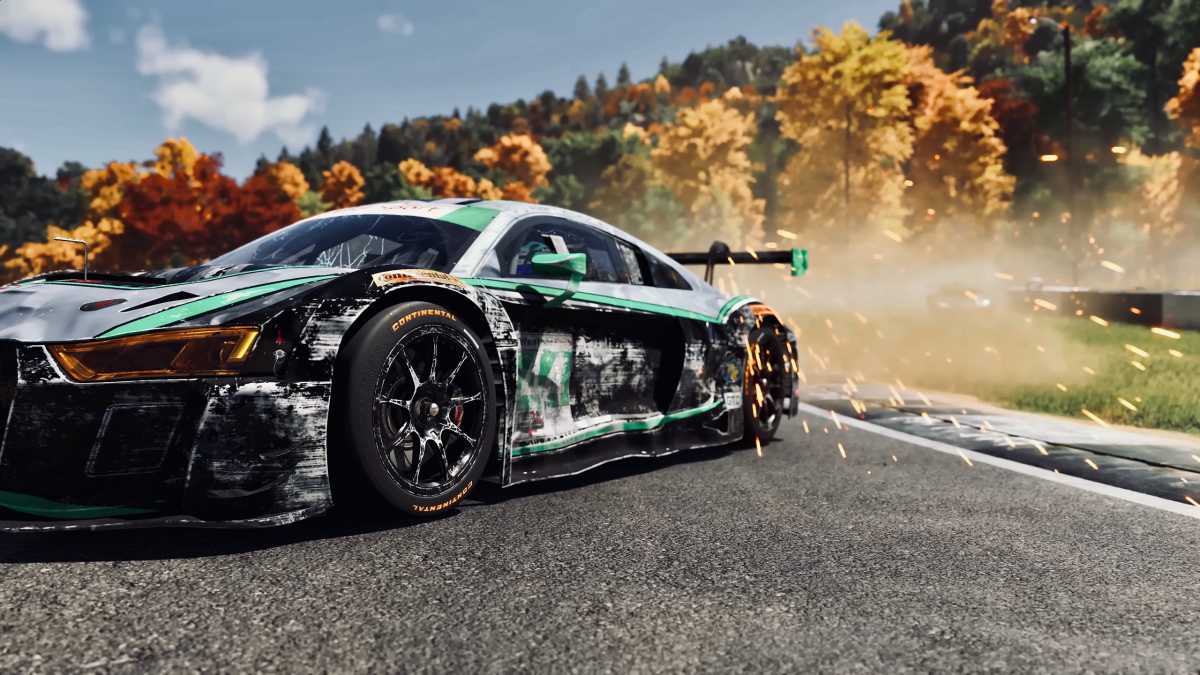 Okay, dieser Audi GT4 wurde zusammengefaltet wie eine Öl-Sardine. Das ist wirklich krass, so realistisch wurden Autos noch nie gecrasht, wenn Sie mal auf die feinen Nuancen achten, wie die feinen Dellen, Kratzer am Lack etc.