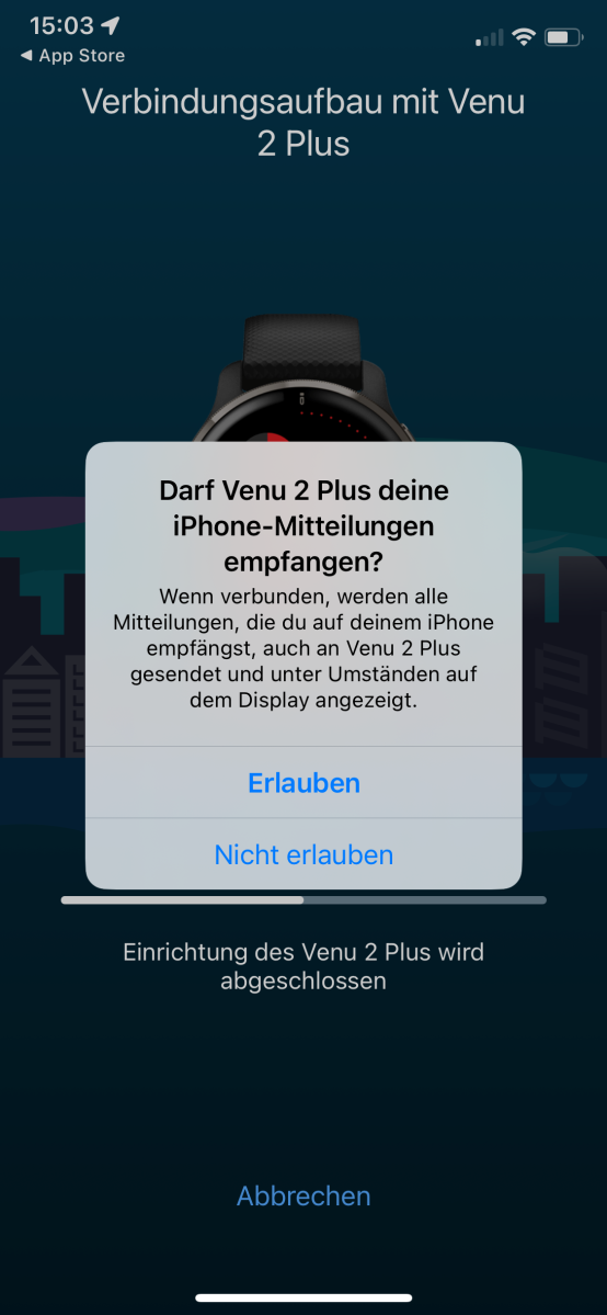 Venu 2 Plus mit dem iPhone einrichten