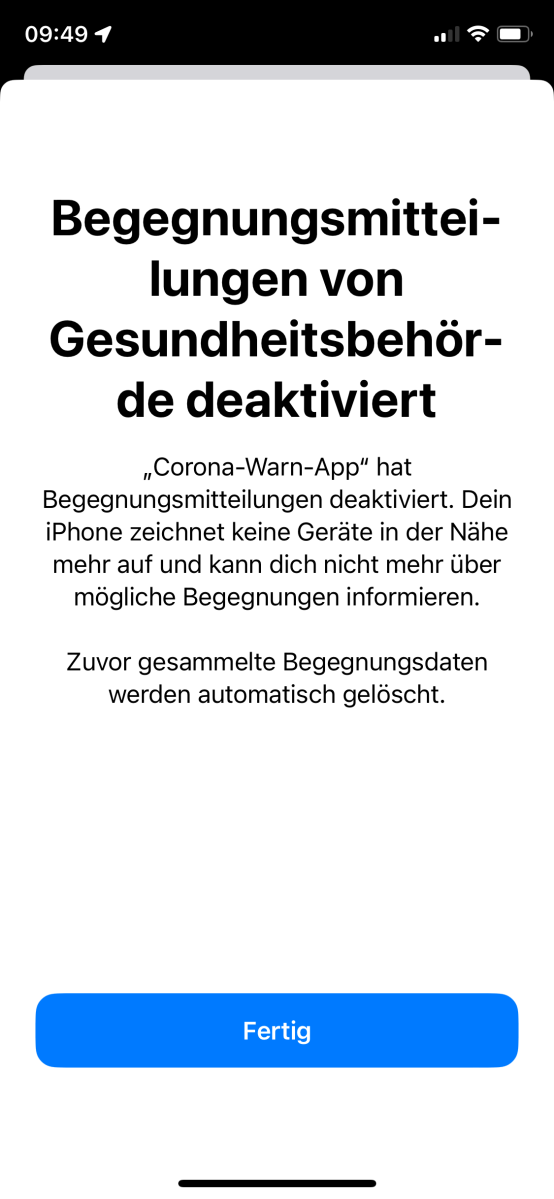Warnung vom System