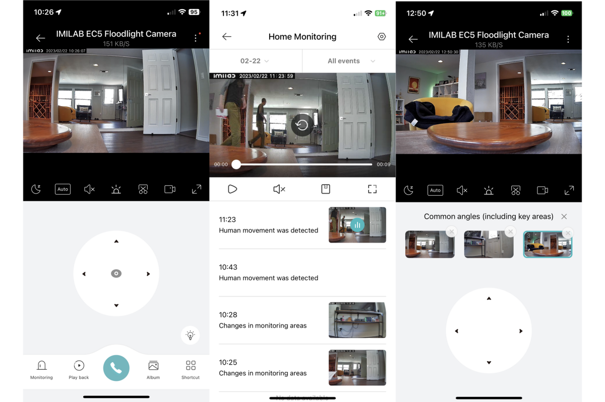 Captures d'écran de l'application Xiaomi Home