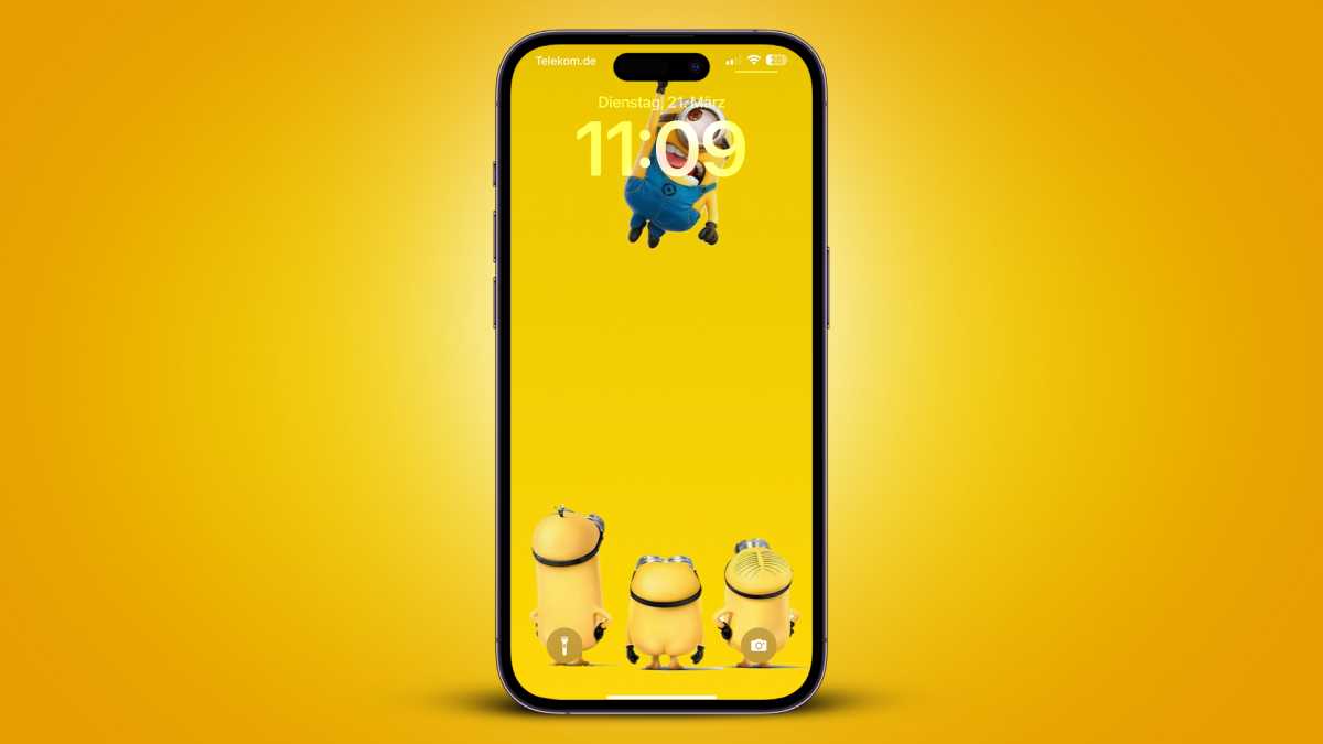 Minions: Wallpaper für die Dynamic Island