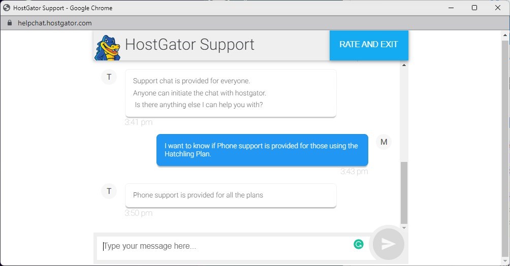 HostGator phone support