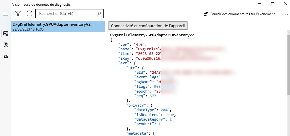 Stopper suivi données windows 11