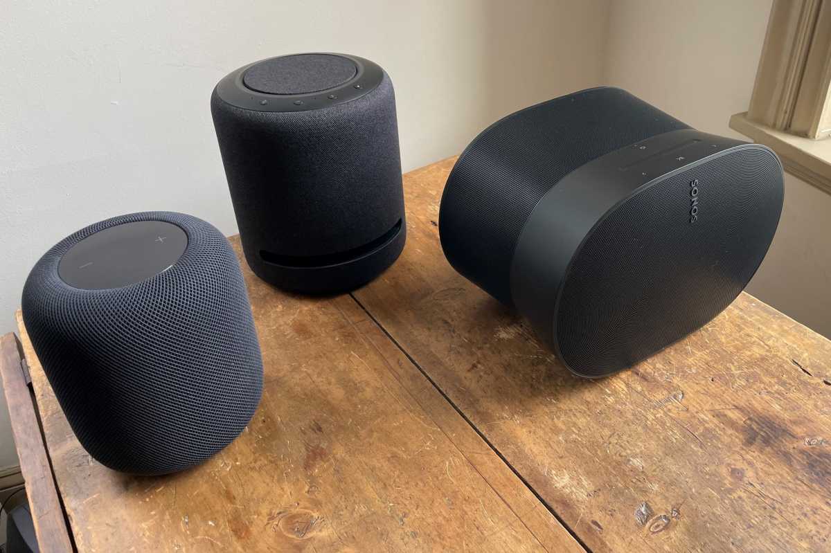 Sonos Era 300 a comparé Amazon Echo Studio et Apple HomePod (2e génération)