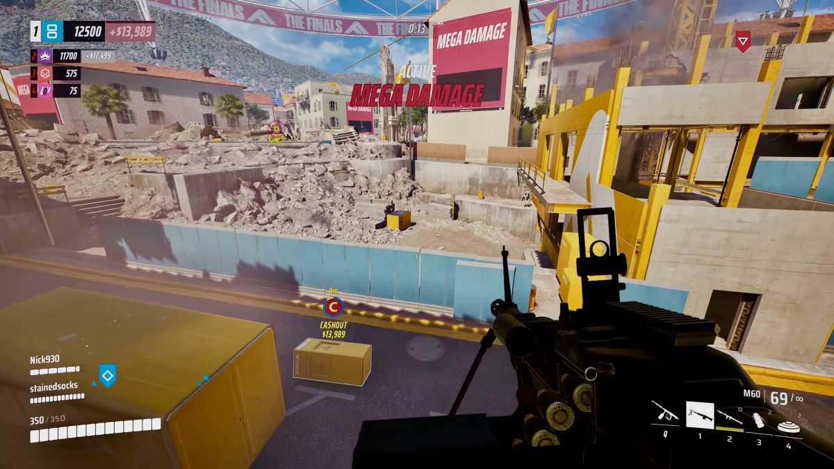 The Finals ist nicht ganz so scharf texturiert wie Battlefield 2042, dafür lässt sich wirklich die halbe Map zerstören. Hier haben wir Monaco platt gemacht und das ging schon sehr lange nicht mehr in irgendeinem Spiel.