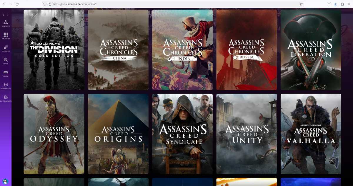 Sobald wir unseren Ubi-Account mit Luna connecten, können wir alle bereits gekauften Spiele automatisch kostenfrei auf Amazon Luna spielen. PC-Gamer können so Cloud sehr entspannt ausprobieren.