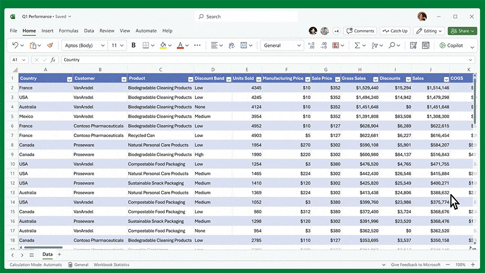 Microsoft 365 Copilot for Excel