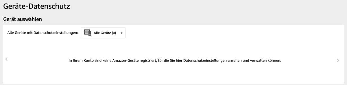 Amazon Geräte Datenschutz