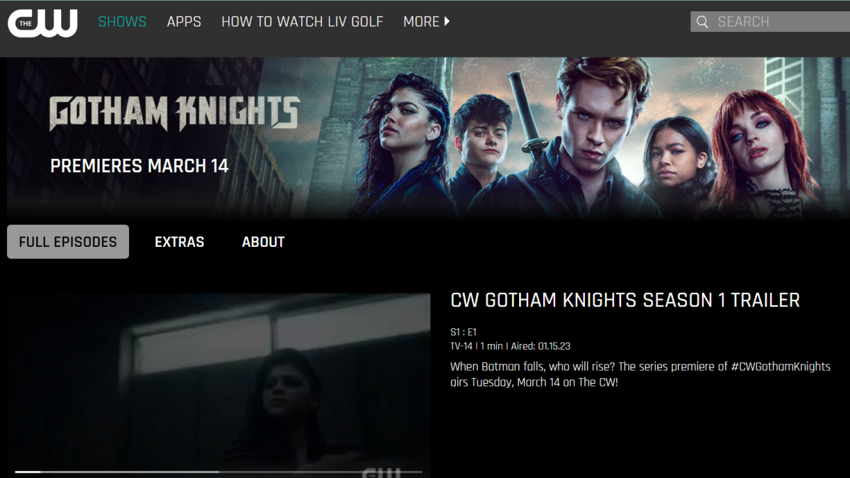 CW Website Gotham Knights Page