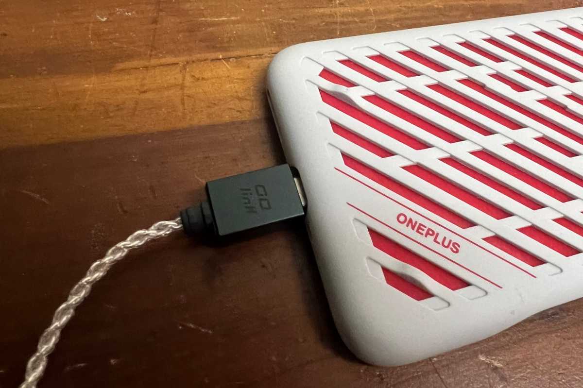 iFi GoLink plugged into Android phone