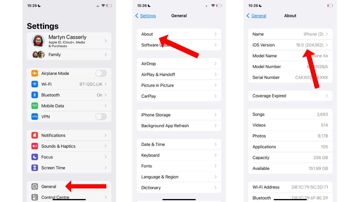 How to check which version of iOS you're using