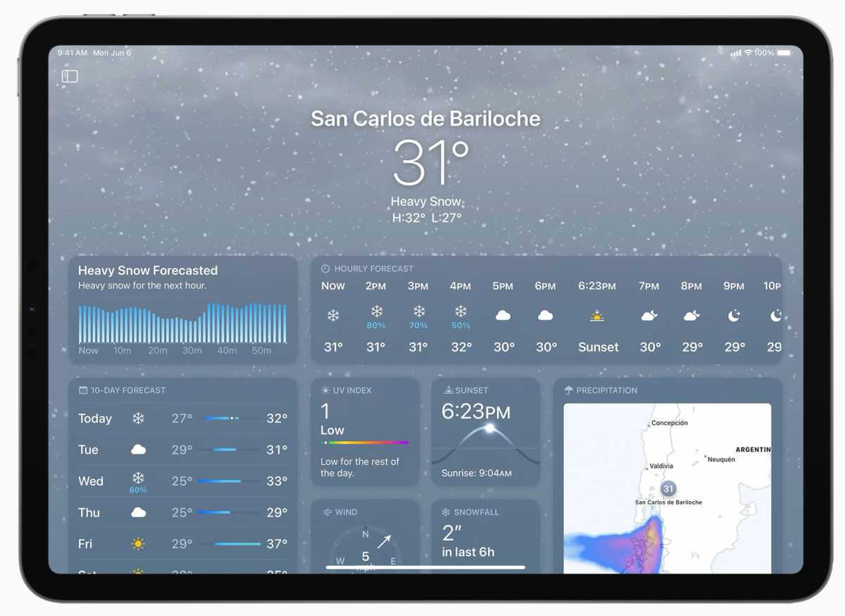 iPad with Weather App