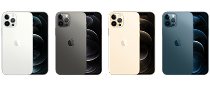 iPhone 12 Pro in vier Farbvarianten