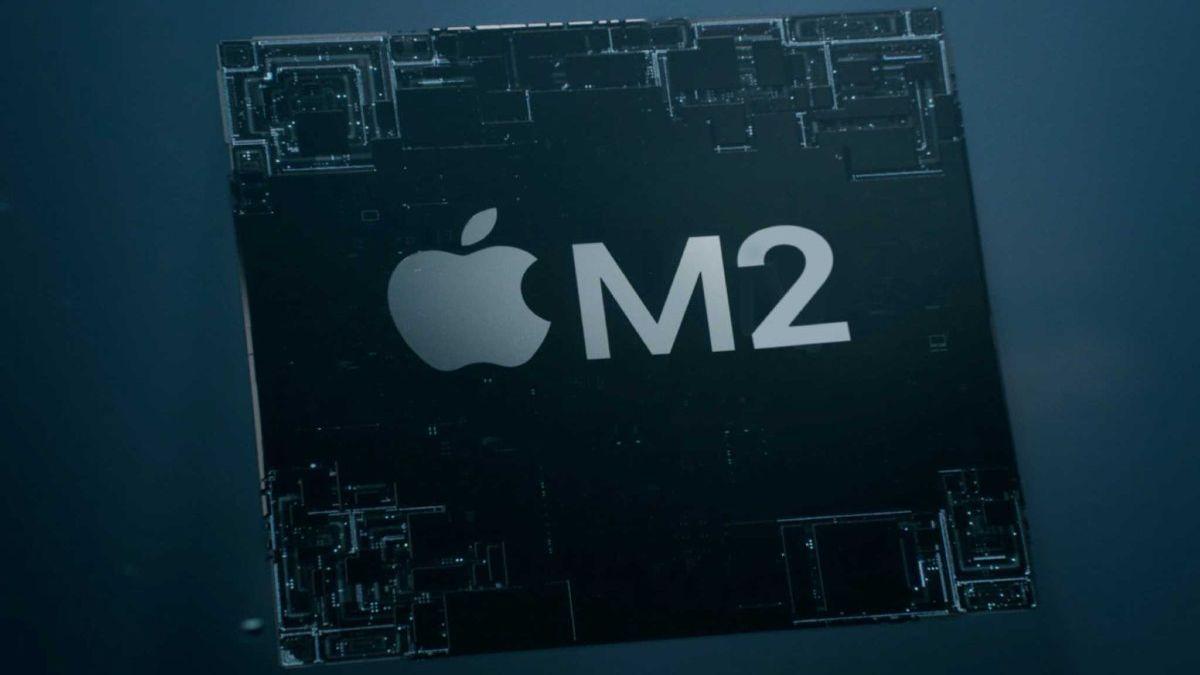 Imagen del chip M2 de Apple