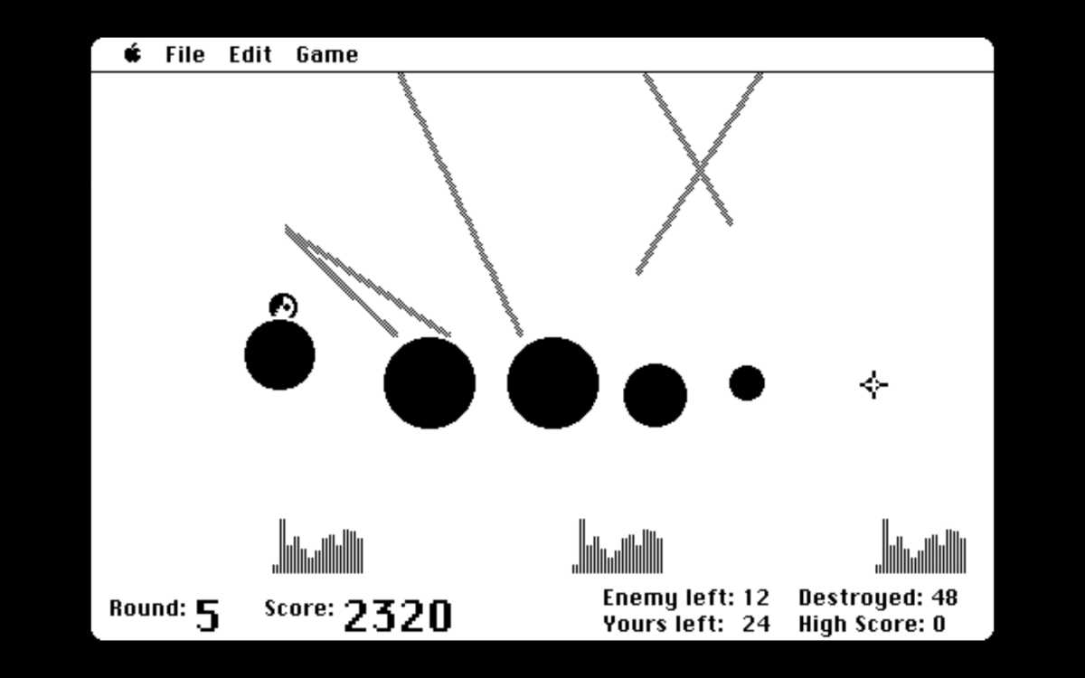 Mac System 1 Missle Command