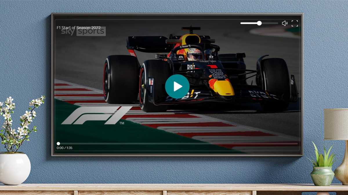 Now Sky Sports F1 streaming on a TV