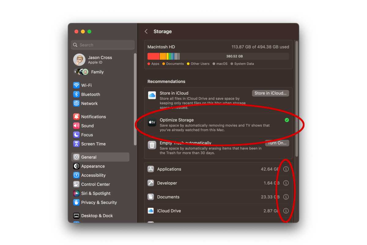 macOS Ventura Optimize Storage