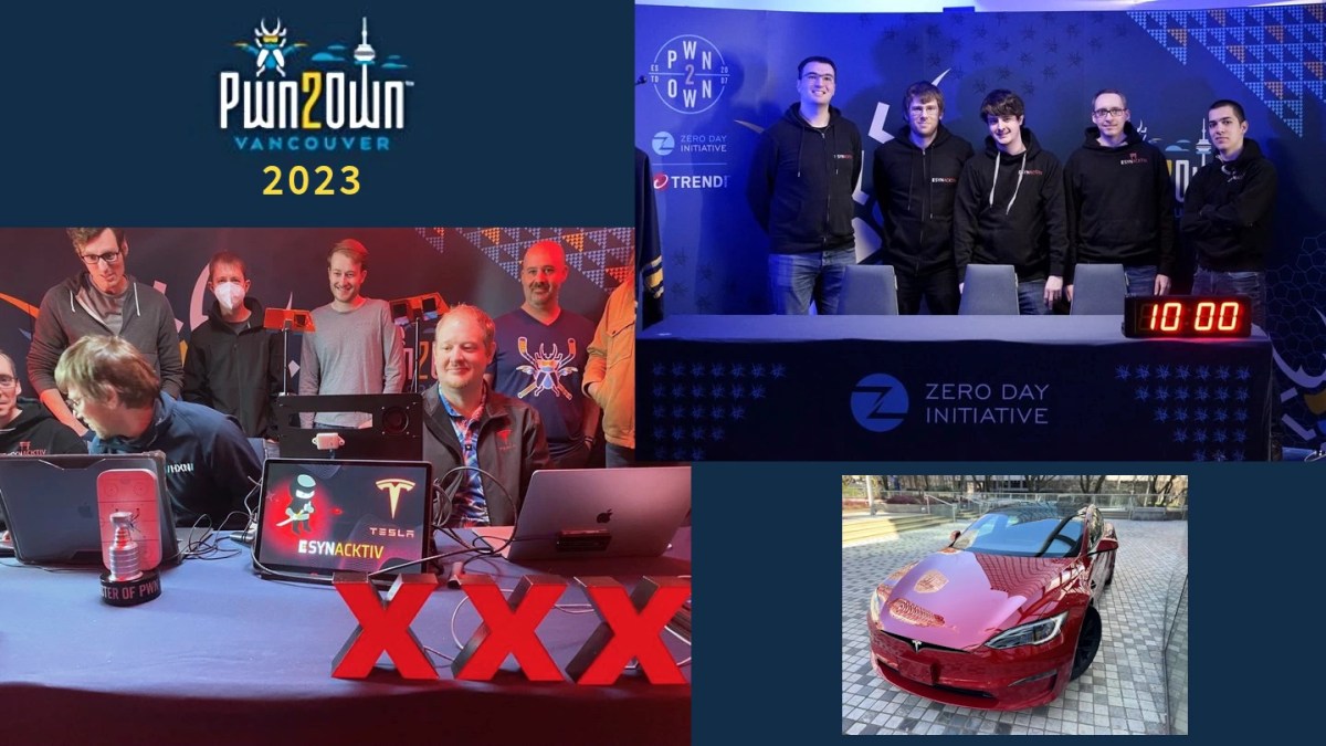 Synacktiv-Team beim Pwn2own Vancouver 2023 - Collage