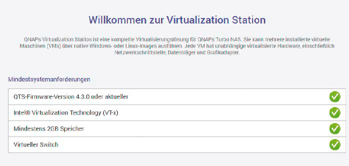 Schritt 3: Virtualization Station starten