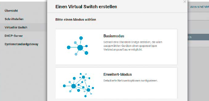 Schritt 4: Virtuellen Switch einrichten