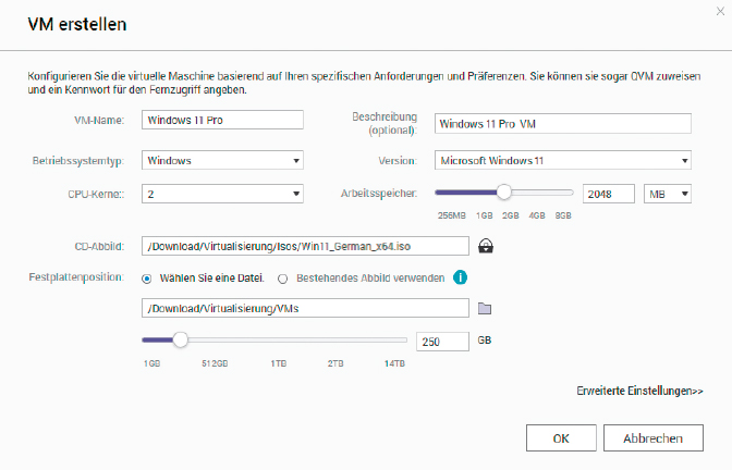 Schritt 7: Virtuelle Maschine konfigurieren