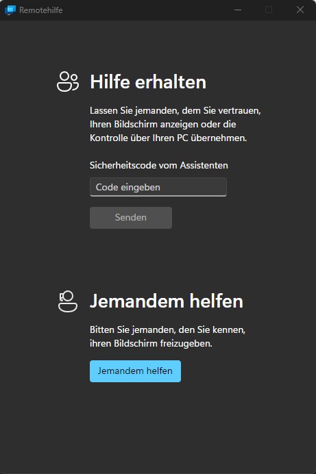 Verbessert in Windows 11: Die Remotehilfe