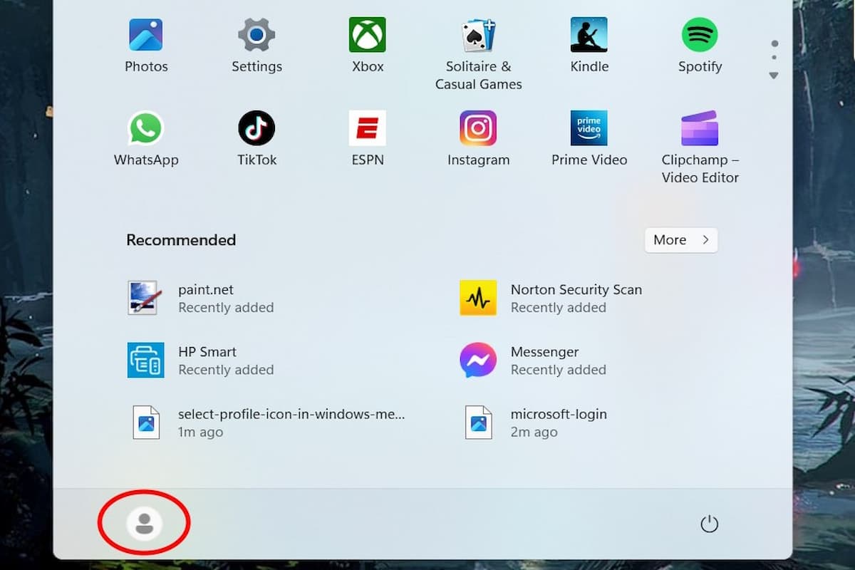 After you’ve put their information in, you will be able to switch users by selecting the profile icon at the bottom of the menu when you click the Windows icon on the taskbar, and click switch user.