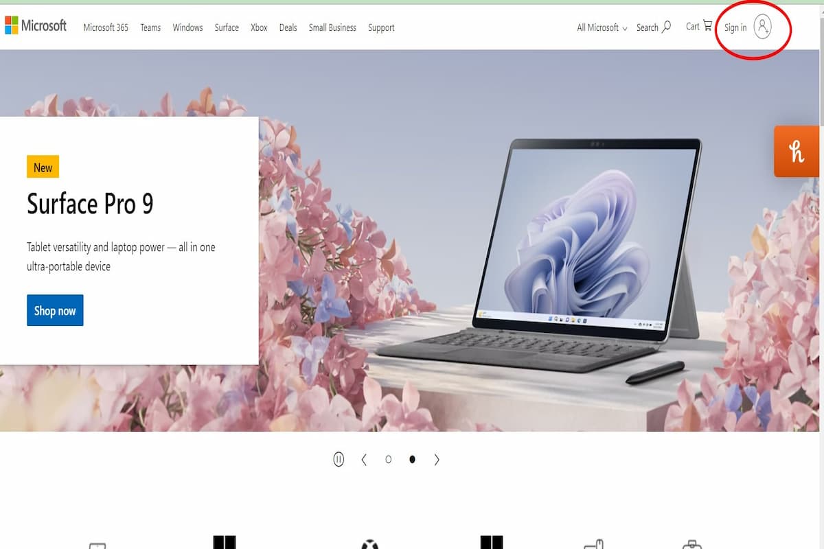 Sign in on Microsoft