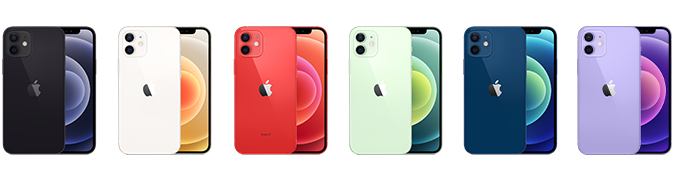 iPhone 12 und iPhone 12 Mini in sechs Farbvarianten