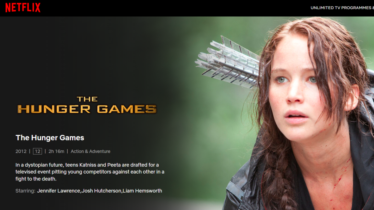 The Hunger Games screenshot on Netflix