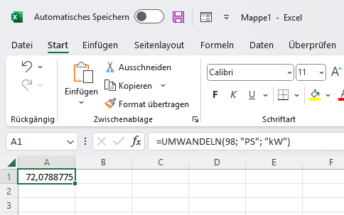 Excel umwandeln