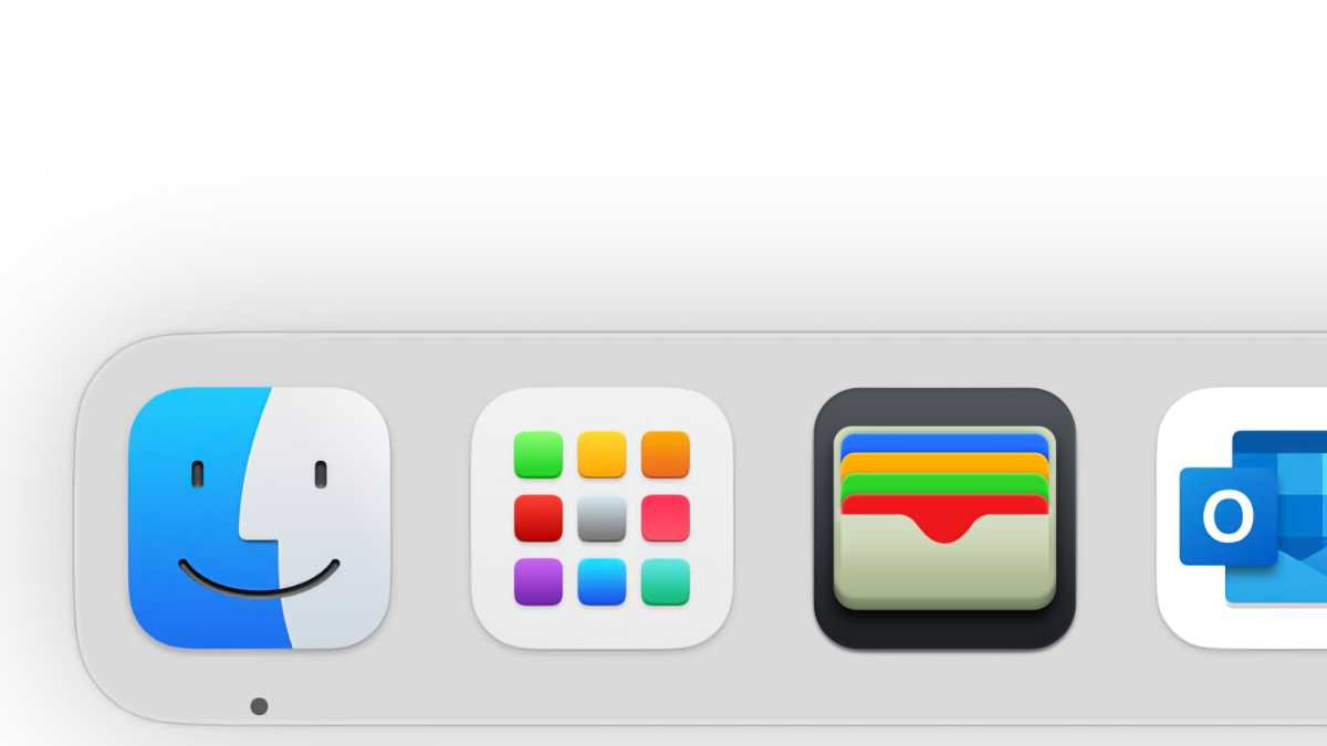 macOS Dock Wallet mockup