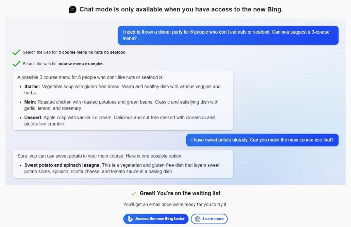 Bing Chat acceso web