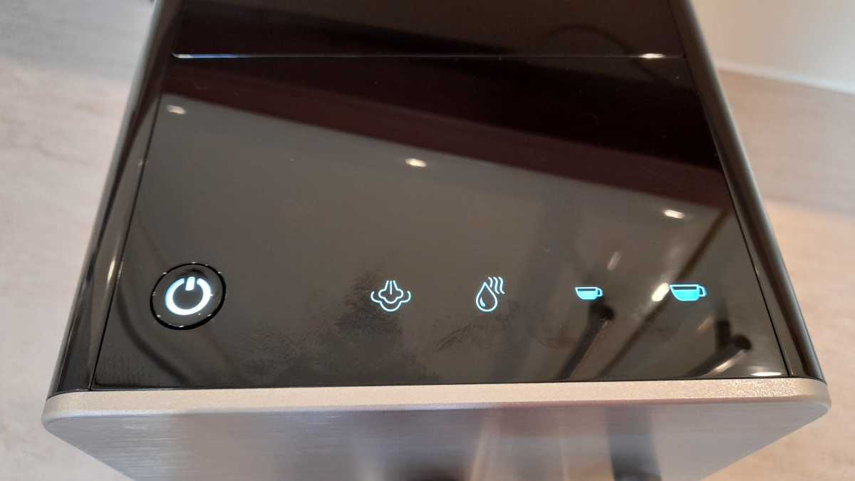 A close up of the Beko Bean to Cup control panel