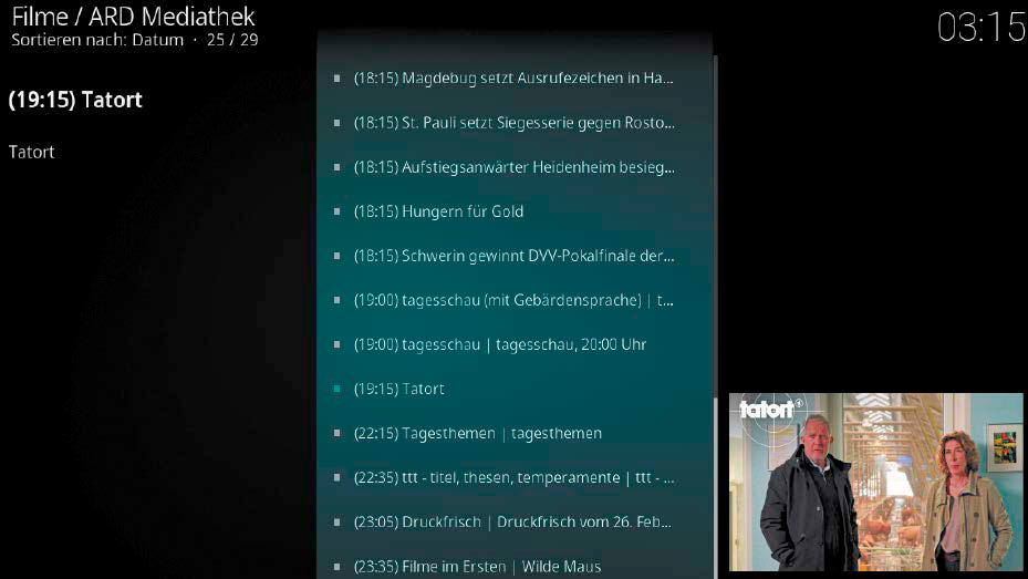 Mediacenter-PC am TV: Kodi kann Inhalte von Freigaben im lokalen Netzwerk abspielen und unterstützt über Add-ons auch Streaminganbieter und einige Mediatheken.