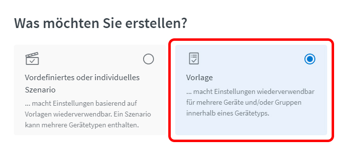 Vorlagen nutzen